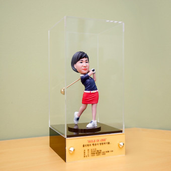 캐리큐어, 골프 트로피, 19cm, 골드 케이스