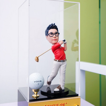 캐리큐어, 골프 트로피, 19cm, 골드 케이스