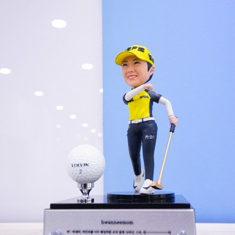 캐리큐어, 커스텀 골프 트로피, 19cm, 실버케이스
